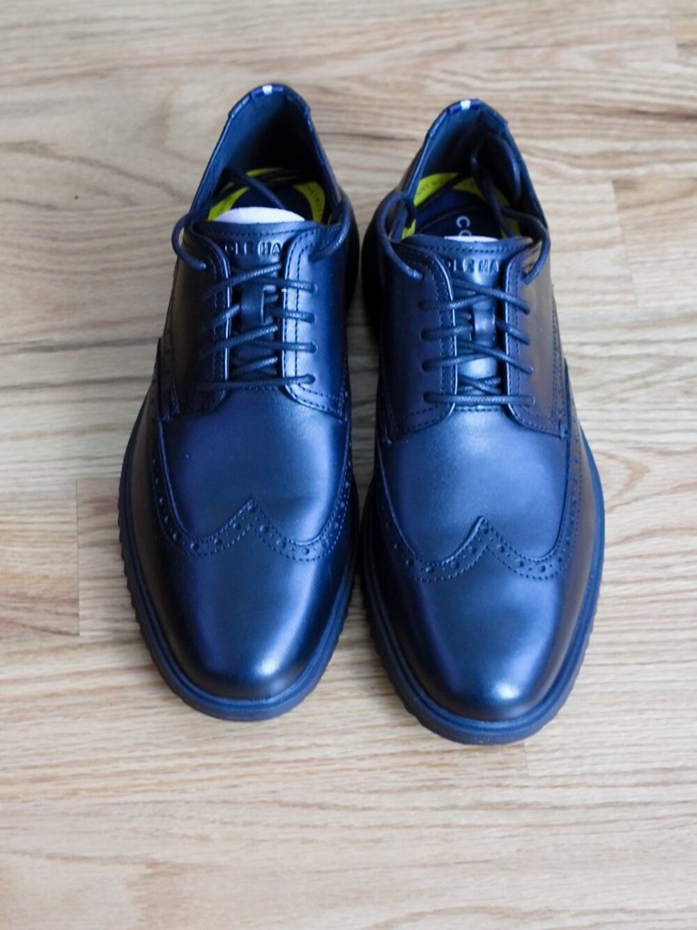 Cole Haan NEW Grand+ Wingtip Oxford C36938 Black Leather Men's Size 10 M